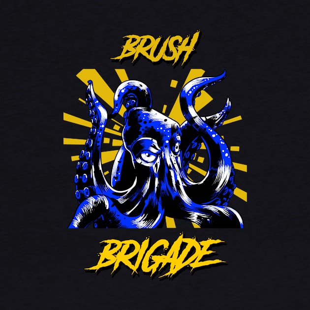 Brush Brigade Kraken Logo 3 by VashiMerch